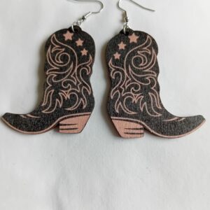 Cowboy boot earrings