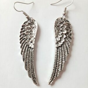 Silver‑Coloured Angel Wings Earrings | Elegant Feather‑Inspired Jewellery for Women
