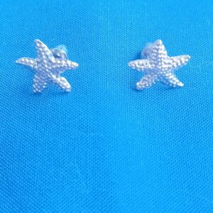 Gold coloured starfish stud earrings