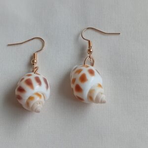 Beautiful White & Brown Shell Earrings | Natural Coastal‑Style Jewellery