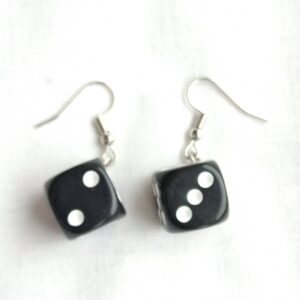 Winning Black Dice Earrings | Lucky Gaming‑Inspired Fashion Jewellery