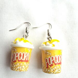 Wacky Tub of Popcorn Earrings | Fun Movie‑Themed Novelty Jewellery