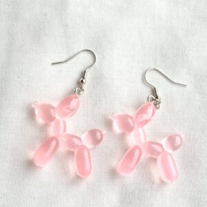 Fab Pink Balloon Dog Earrings | Cute Quirky Statement Jewellery