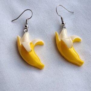Hilarious Half‑Peeled Banana Earrings | Quirky Fruit‑Themed Novelty Jewellery