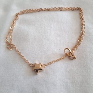 Beautiful Gold Coloured Chain with Solid Star | Elegant Celestial Jewellery
