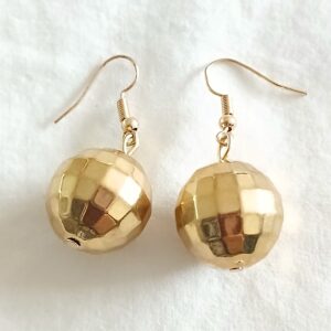 Fab Golden ‘Glitterball’ Earrings | Sparkling Party‑Ready Shine