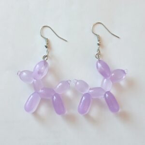 Fab Purple Balloon Dog Earrings | Quirky Statement Jewellery
