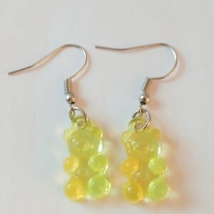 Sunny Yellow Gummy Bear Earrings – Cute, Colourful & Fun Statement Jewellery