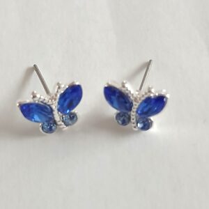 Beautiful Bright Blue Butterfly Stud Earrings | Vibrant Colourful Stud Jewellery