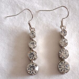 Beautiful Hanging Diamante Earrings — Chic & Timeless Shine