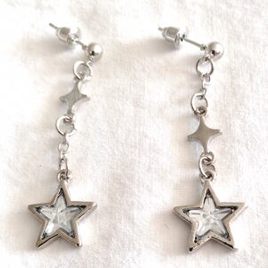 Silver-Coloured Star Drop Earring | Stylish Hanging Jewellery