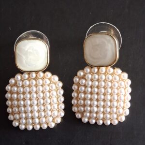 Stylish Pearl‑Like Decorated Earrings | Elegant Faux Pearl Fashion Accessory