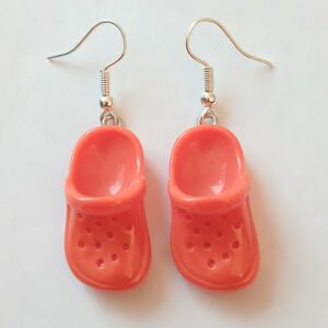 Fun Red Croc Clog Hanging Earrings | Quirky Novelty Jewellery