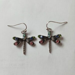 Delicate Small Jewelled Dragonfly Earrings | Sparkling Nature Design