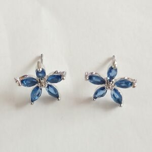 Blue Crystal Flower Stud | Delicate & Charming Jewellery
