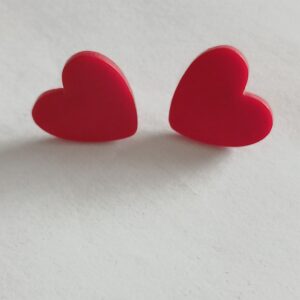 Red Heart Stud Earrings – Cute, Stylish & Perfect for Gifting