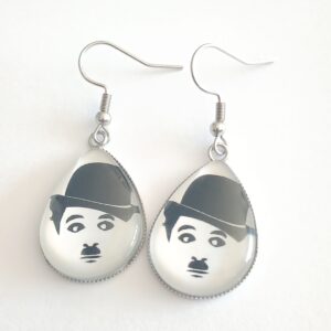 Delightful Charlie Chaplin hanging earrings