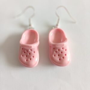 Croc Shoe Hanging Earrings in light pink – Trendy Accessory