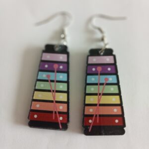 Bright & Playful Multicoloured Xylophone Earrings